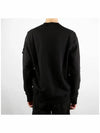 Compass Patch Cotton Sweatshirt Black - STONE ISLAND - BALAAN 5