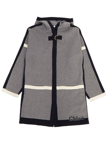 Kids hooded cardigan C16444 A38 6A12A Adult wearable - CHLOE - BALAAN 1