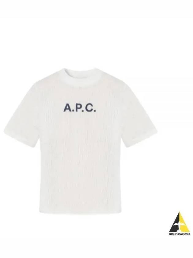 Mae Pique Mesh Short Sleeve T-Shirt White - A.P.C. - BALAAN 2