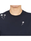 Embroidered Flower Dolman Short Sleeve T-Shirt Navy - THOM BROWNE - BALAAN 9