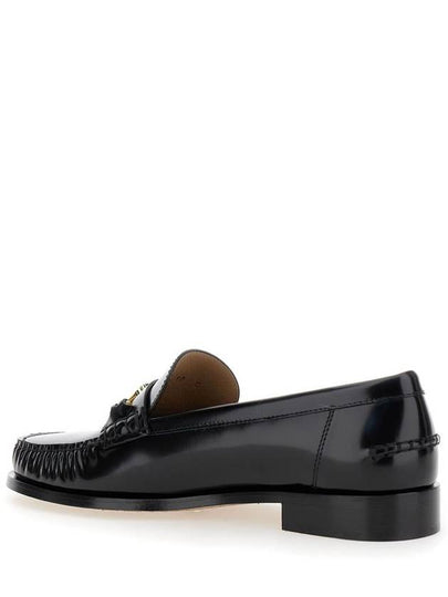 'Harry' Slip-On Loafer With Chain Detail In Leather Woman - SALVATORE FERRAGAMO - BALAAN 2