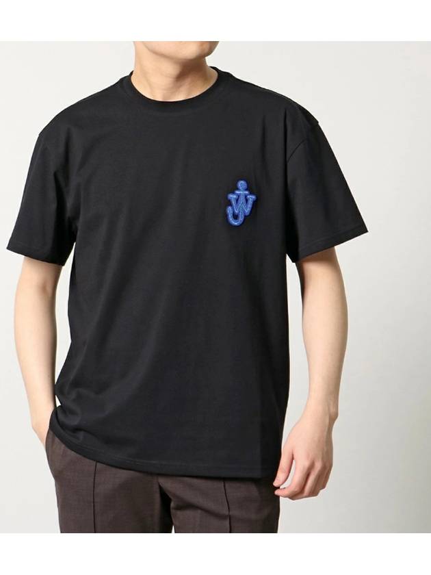 Anchor Patch Cotton Short Sleeve T-Shirt  Black - JW ANDERSON - BALAAN 3