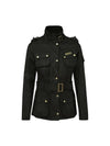 Women's International Logo Patch Wax Jacket Green - BARBOUR - BALAAN.