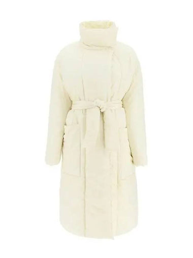 Women's Quilted Overfit Wrap Single Coat Almond Milk - LEMAIRE - BALAAN 1