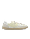 Rock Logo Print Suede Low Top Sneakers Plaster - STONE ISLAND - BALAAN 2