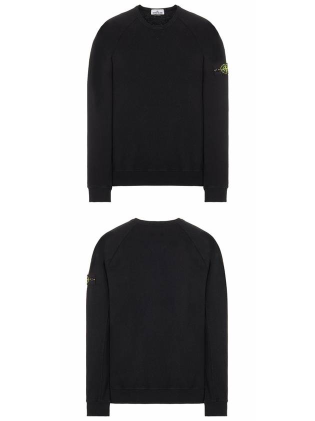 Garment Dyed Malfile Fleece Crewneck Sweatshirt Black - STONE ISLAND - BALAAN 5