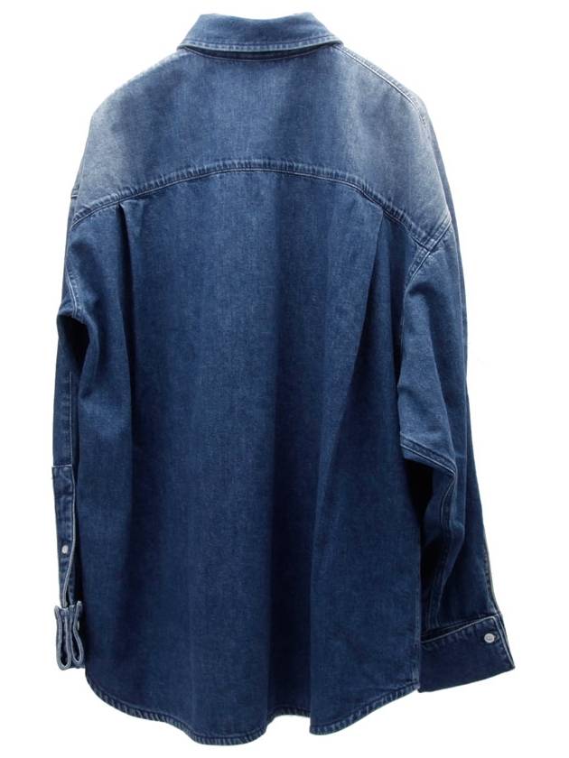 Denim uncut drape shirt 0201hxa - LOEWE - BALAAN 4