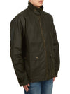 Bedale Short Wax Zip Up Jacket Green - BARBOUR - BALAAN 8