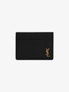 Tiny Monogram Card Wallet Black - SAINT LAURENT - BALAAN 3