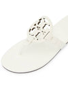 Miller Soft Leather Flip Flops White - TORY BURCH - BALAAN 8