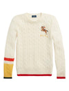 Wool Cashmere Cable Knit Sweater White - POLO RALPH LAUREN - BALAAN 1