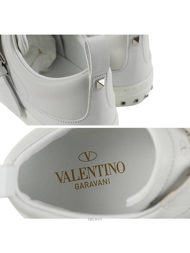 V Punk Belted Low Top Sneakers White - VALENTINO - BALAAN 6