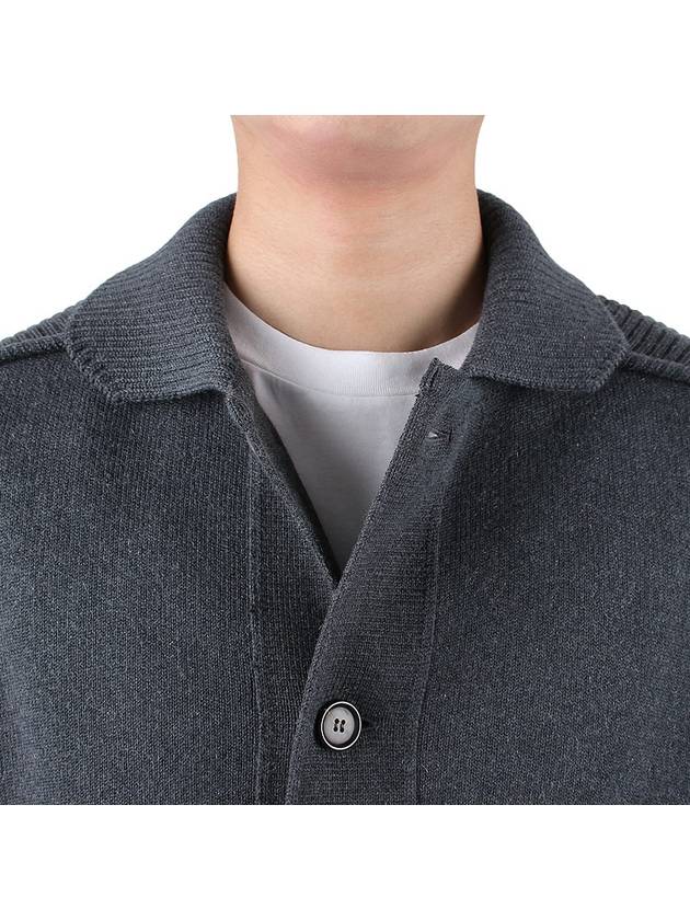 Men's Diagonal Interlock Stitch Cashmere Jacket Grey - THOM BROWNE - BALAAN 7