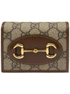 Horsebit 1955 Bifold Card Wallet Brown - GUCCI - BALAAN 2