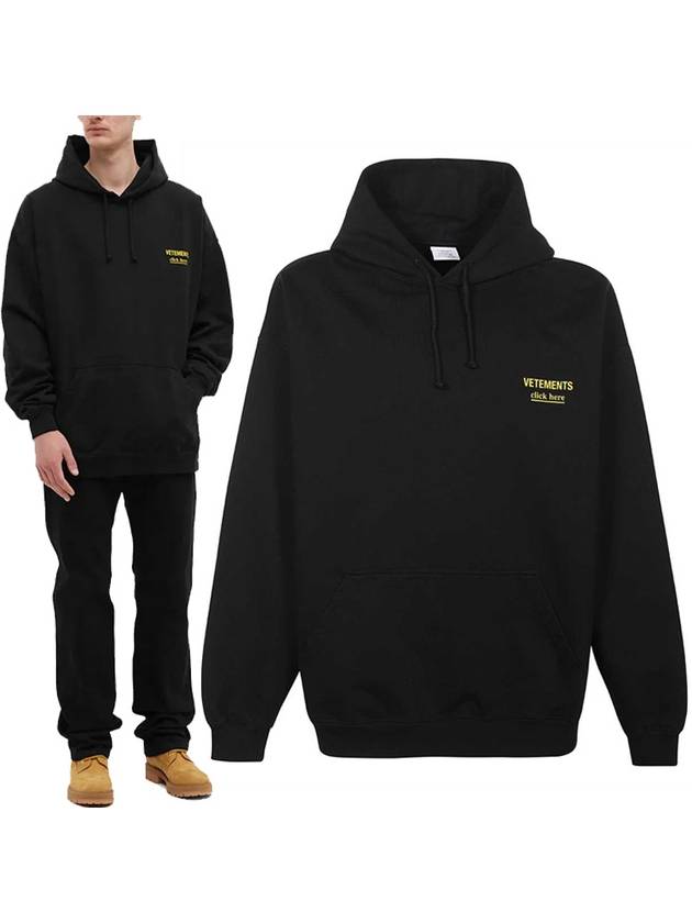 Chest Logo Hoodie Black - VETEMENTS - BALAAN 2