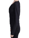 Gardena V-neck Jersey Long Sleeve T-Shirt Black - MAX MARA - BALAAN.