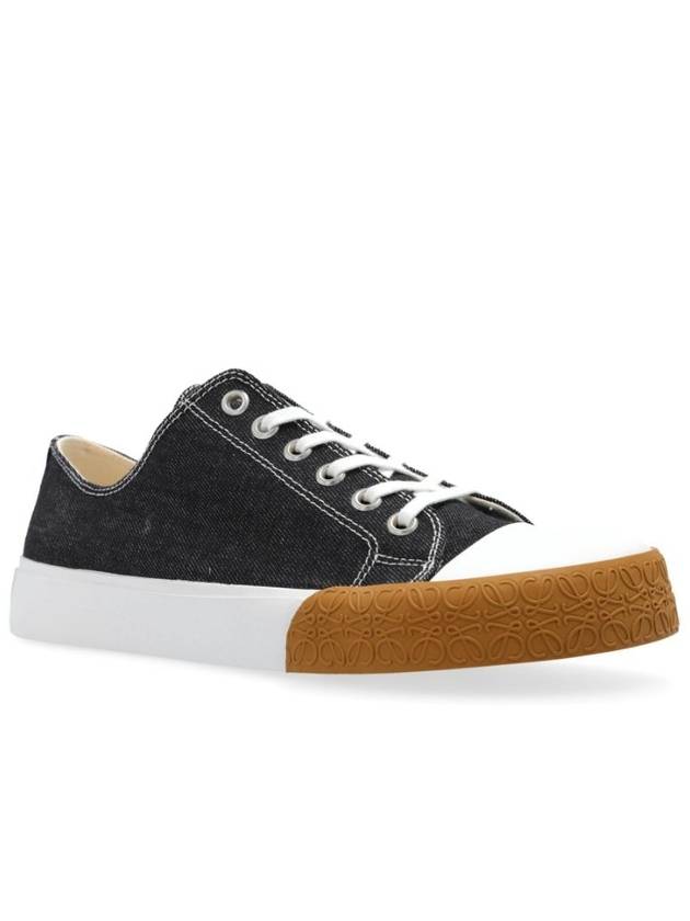 Bloc Denim Low Top Sneakers Raw Denim - LOEWE - BALAAN 5