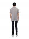 Lightweight Cotton Short Sleeve Polo Shirt Grey - THOM BROWNE - BALAAN 6