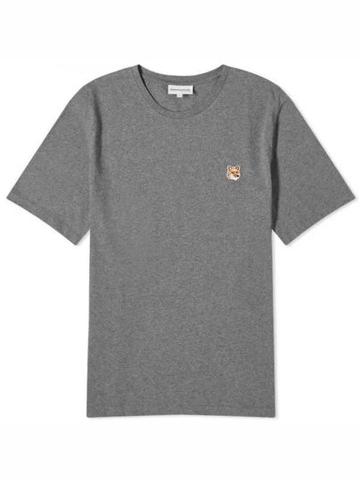 Fox Head Patch Classic Short Sleeve T-Shirt Grey Melange - MAISON KITSUNE - BALAAN 2