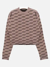 BB Icon Jacquard Knit Top Brown - BALENCIAGA - BALAAN 2