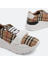 Vintage Check And Leather Sneakers White Archive Beige - BURBERRY - BALAAN 5