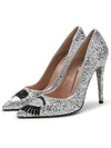 Women Makeup Glitter Silver High Heels CF632 - CHIARA FERRAGNI - BALAAN 1