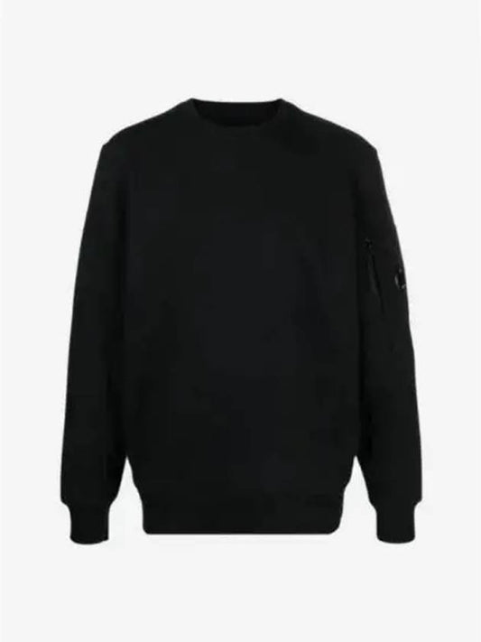 Diagonal Raised Fleece Sweatshirt Black - CP COMPANY - BALAAN 2