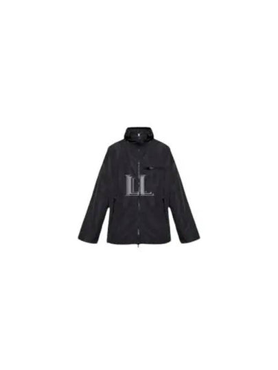 W-Henness Piped Oval D Logo Nylon Winderbreaker Black - DIESEL - BALAAN 2