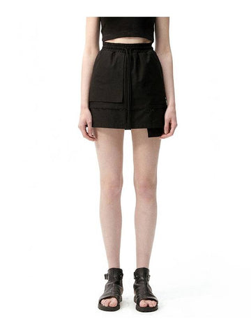 SQUARE SHORT SKIRT banding mini skirt - MONOPHOBIA - BALAAN 1