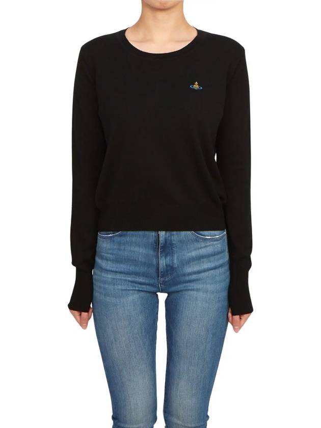 ORB Embroid Logo Knit Top Black - VIVIENNE WESTWOOD - BALAAN 3