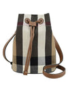 Checked canvas small bucket bag 80840451 - BURBERRY - BALAAN 4