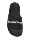 Logo Slippers Black - BALENCIAGA - BALAAN 7