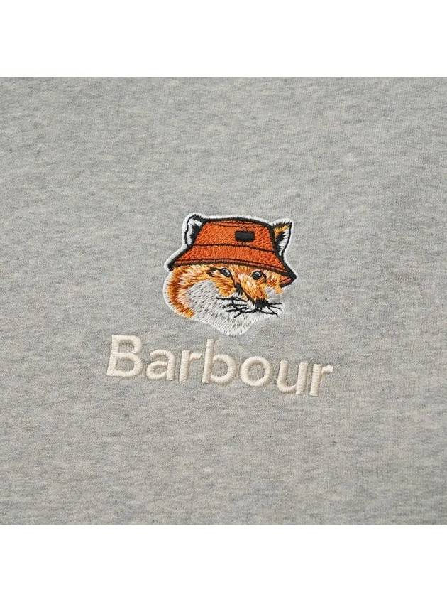 Fox Head Logo Hoodie Grey - BARBOUR - BALAAN 4