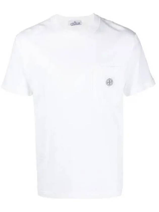 101521957 Pisato effect pocket logo short sleeve 101 271393 1009547 - STONE ISLAND - BALAAN 1