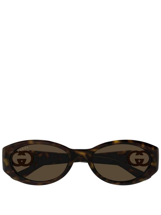 Eyewear Oval Frame Sunglasses Havana - GUCCI - BALAAN 2