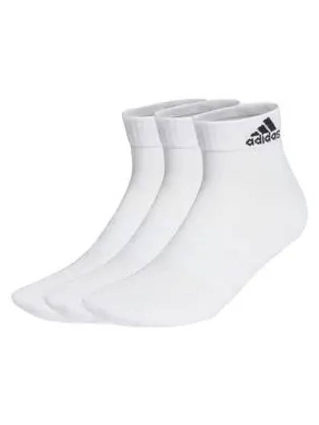 Cushioned Sportswear Ankle Socks 3 Pack Set White - ADIDAS - BALAAN 3