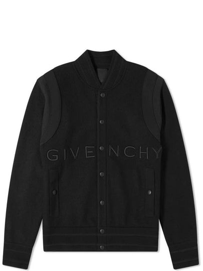 Embroidery Logo Wool Bomber Jacket Black - GIVENCHY - BALAAN 2