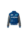 Embroidered Varsity Bomber Jacket Blue - LOUIS VUITTON - BALAAN 1