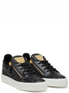 39.5 40 Croc Leather Sneakers RU70001 001 - GIUSEPPE ZANOTTI - BALAAN 5