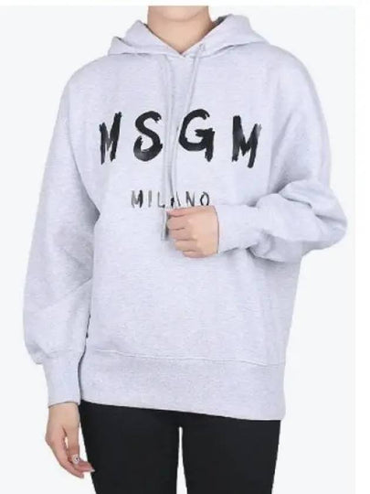 Brushed Logo Hoodie Grey - MSGM - BALAAN 2