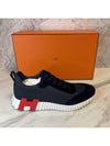 Mesh Bouncing Suede Goatskin Low Top Sneakers Navy - HERMES - BALAAN 5