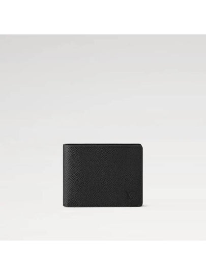 Multiple Taiga Leather Half Wallet Black - LOUIS VUITTON - BALAAN 2