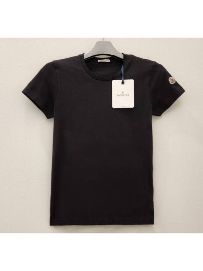 Logo Patch Jersey Cotton Short Sleeve T-Shirt Black - MONCLER - BALAAN 2