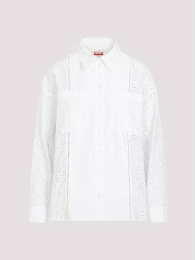 Blouse Shirt FE52CH2499K1 02 BLANC CASSE - KENZO - BALAAN 1