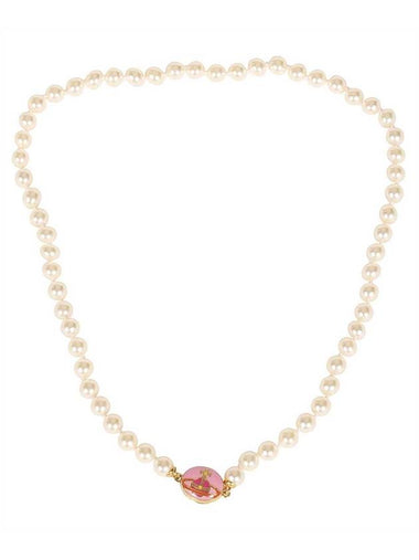 Loelia Pendant Pearl Necklace Gold Pink - VIVIENNE WESTWOOD - BALAAN 1