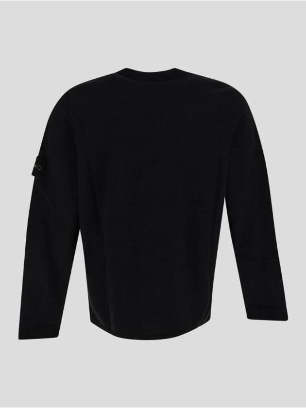 Raw Hand Cotton Crewneck Knit Top Navy - STONE ISLAND - BALAAN 3