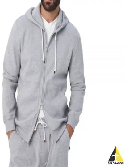 Tech Cotton Zip-Up Hoodie Heather Grey - BRUNELLO CUCINELLI - BALAAN 2