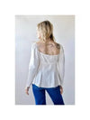 TACH TEIDE Tie Linen Blouse Ivory - ETC - BALAAN 3