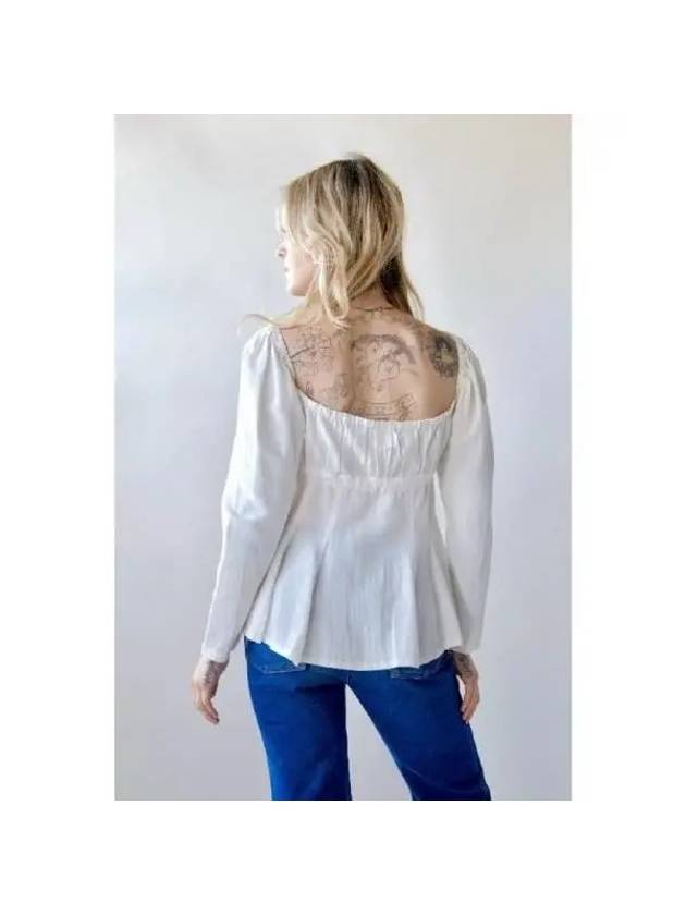 TACH TEIDE Tie Linen Blouse Ivory - ETC - BALAAN 3