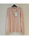 Keve Face Wool V-neck Cardigan Faded Pink Melange - ACNE STUDIOS - BALAAN 3